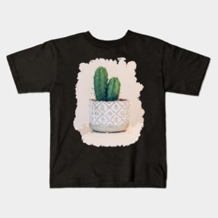 Tiny twin Cactus oil painting Kids T-Shirt